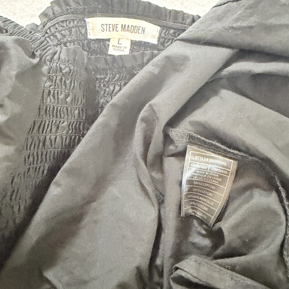 Steve Madden Dark coquette babydoll gothic 100% cotton long sleeve mini dress - Picture 5 of 8